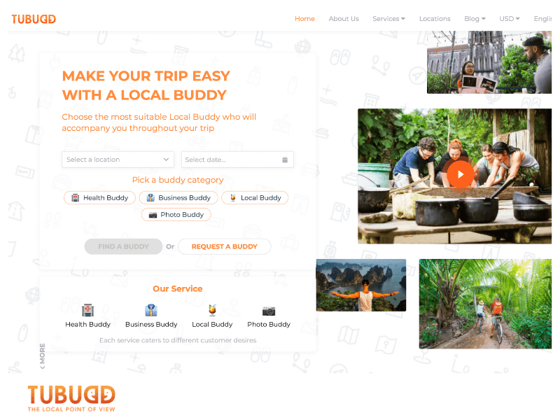 Tubudd’s vision is to redefine travel by connecting visitors with locals.