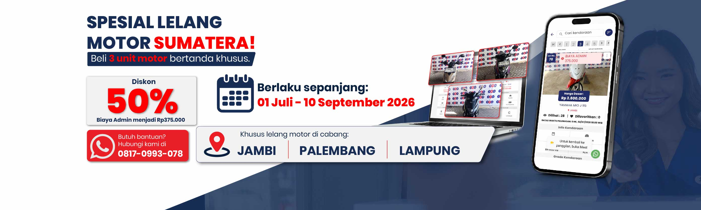 Motorcycle Auction Banner Bandung