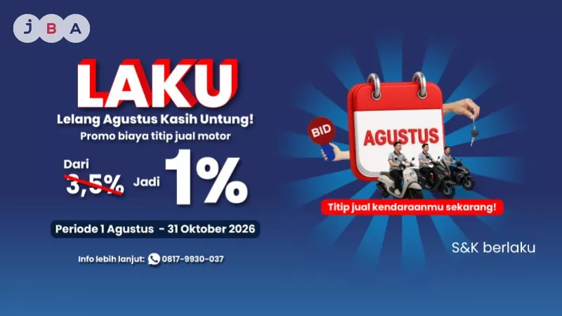 Promo Spesial Agustus, Biaya Titip Jual Motor Hanya 1%!
