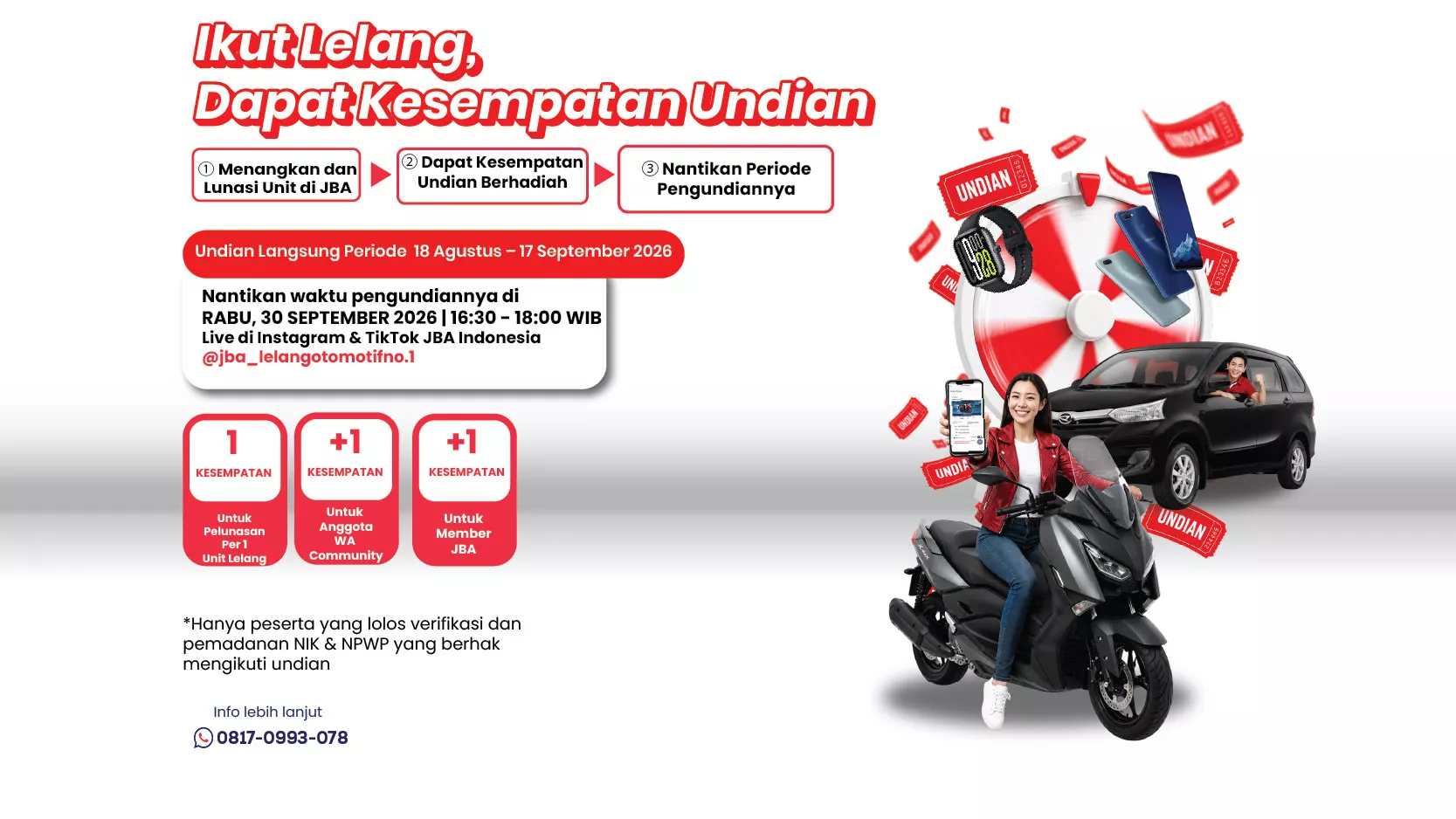 Ikut Lelang, Dapat Kesempatan Undian Berhadiah dari JBA!