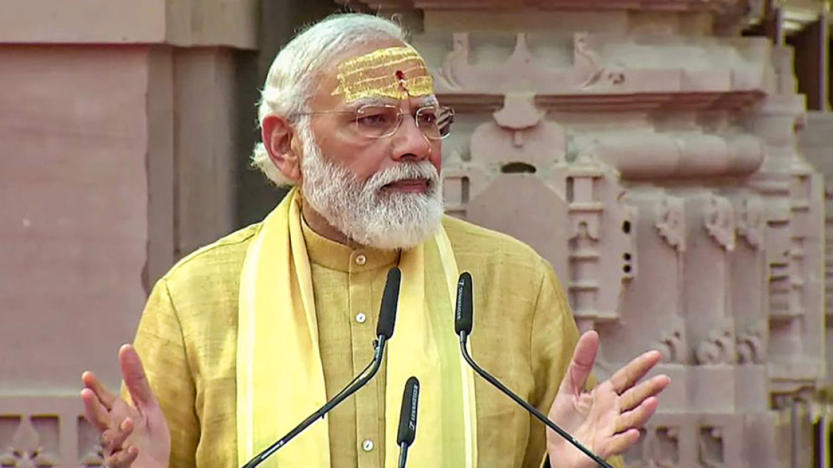 PM Narendra Modi during the inauguration of Kashi Vishwanath corridor in Varanasi. PM Narendra Modi during the inauguration of Kashi Vishwanath corridor in Varanasi.