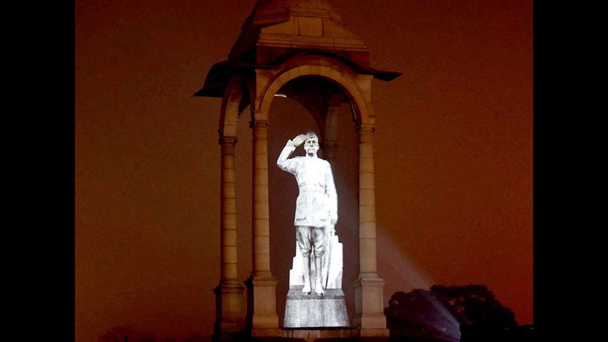 PM Modi Unveils Hologram Statue Of Netaji On His Birth Annivesary