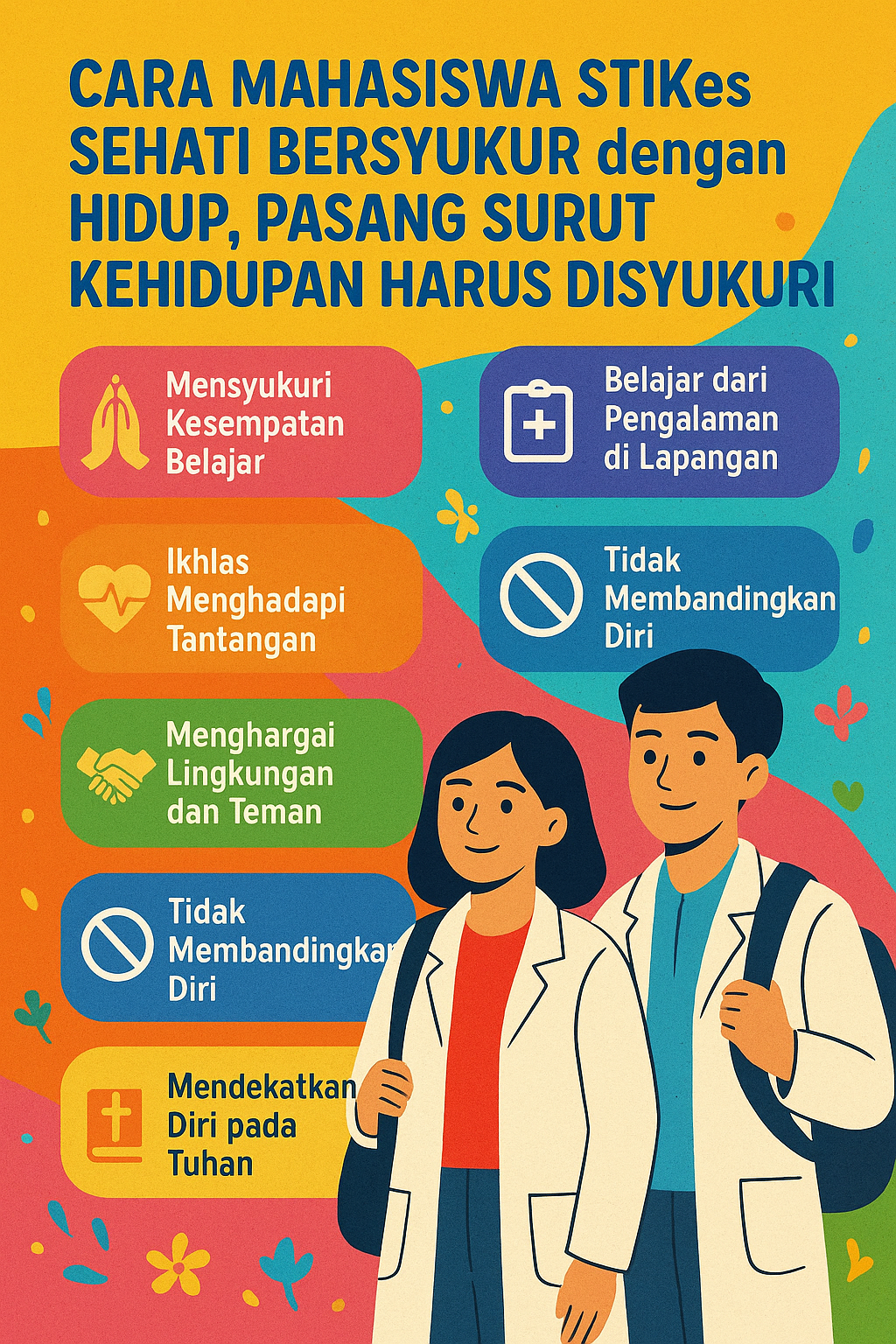 bagaimana cara mahasiswa stikes sehati bersyukur dengan hidup, pasang surut kehidupan harus disyukuri