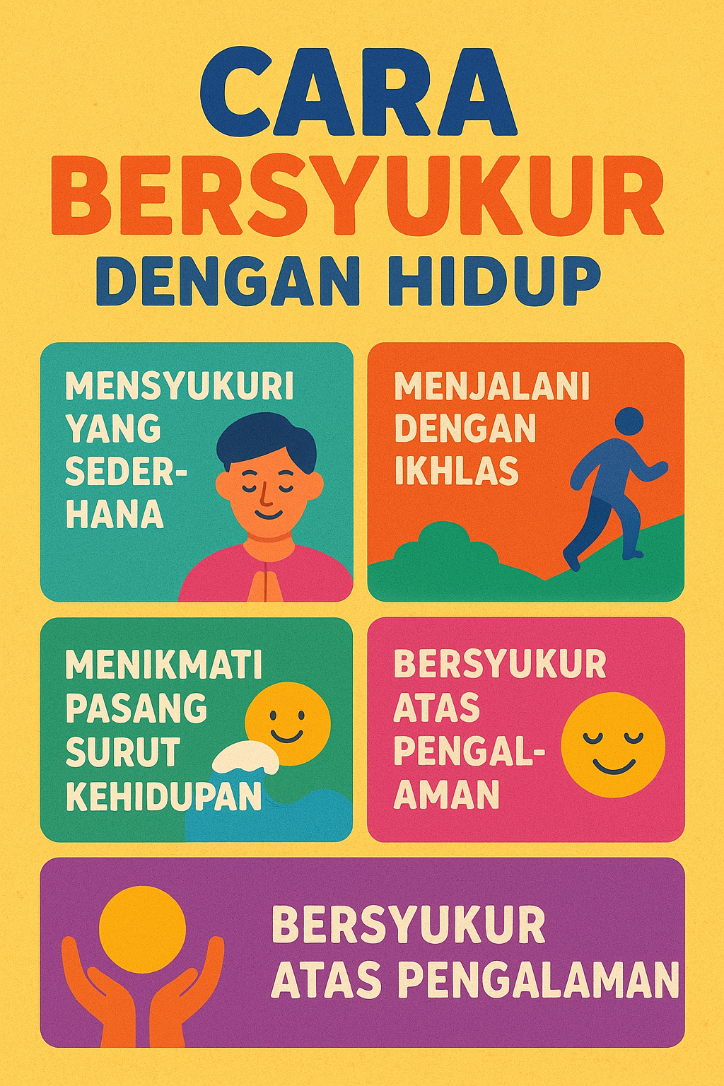 bagaimana cara bersyukur dengan hidup, pasang surut kehidupan harus disyukuri