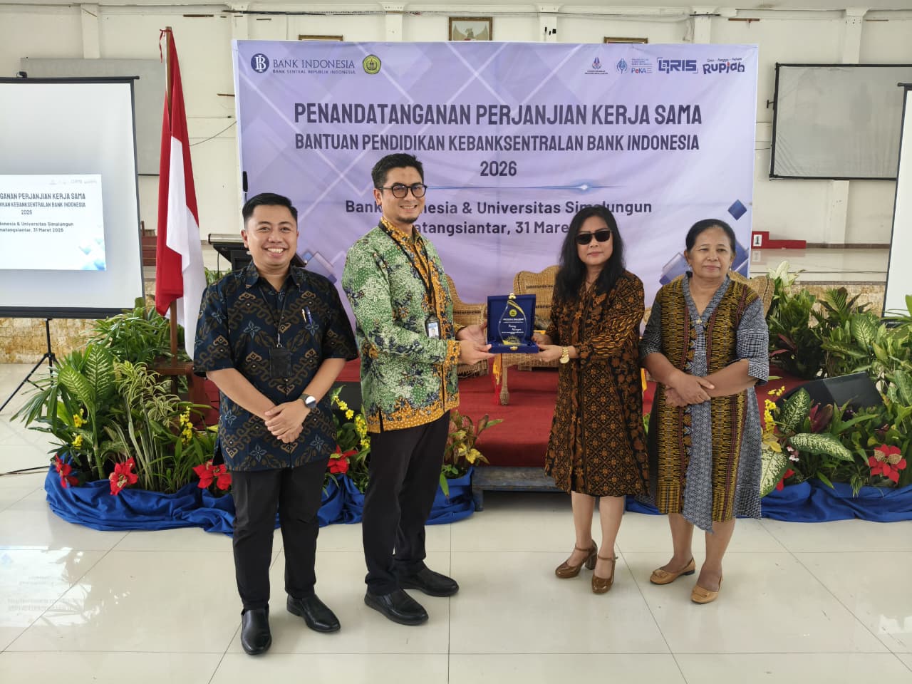 Bank indonesia perwakilan Bank Indonesia Pematangsiantar melakukan Penandatanganan Perjanjian Kerjasama Bantuan Pendidikan Kebanksentaralan Bank Indonesia Tahun 2026