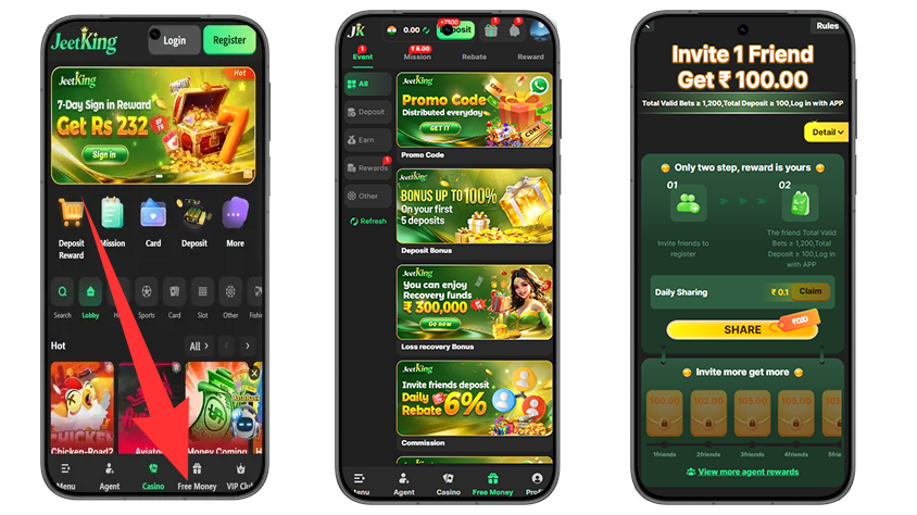 How to Find JeetKing Promotions in the App