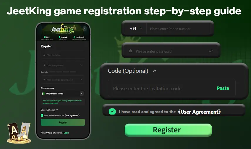 Step-by-Step JeetKing Register Process