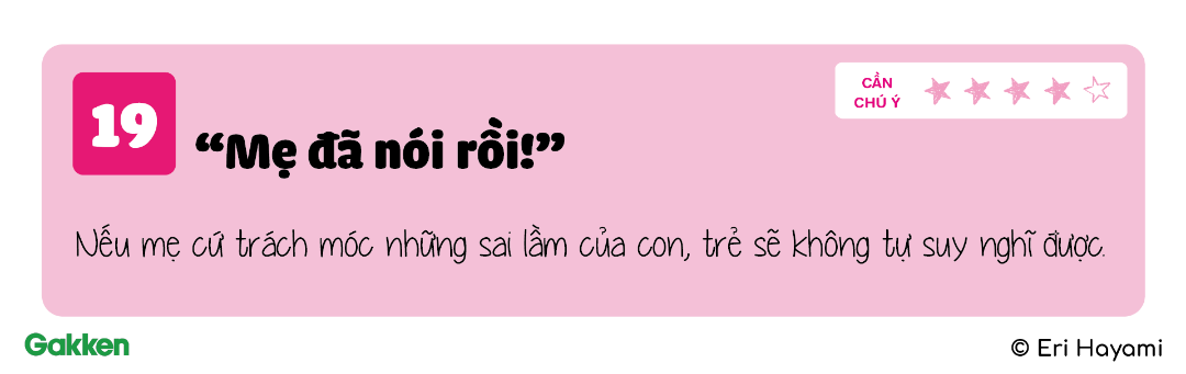     “Mẹ đã nói rồi!” - câu nói ảnh hưởng xấu đến con nhưng bà mẹ nào cũng nói
