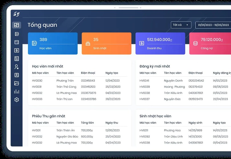 Phần mềm quản lý giáo dục mầm non Halozend iSchool