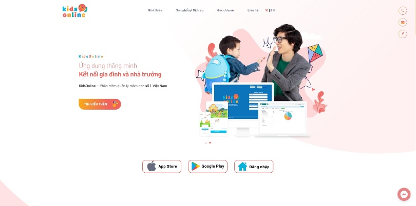 Hệ thống quản lý giáo dục mầm non KidsOnline