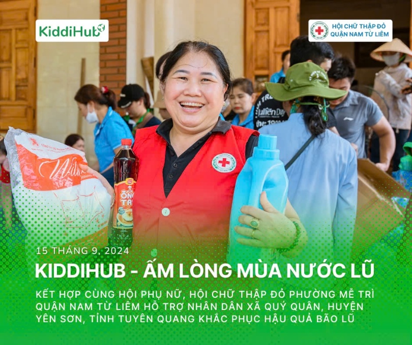 kiddihub ấm lòng mùa nước lũ