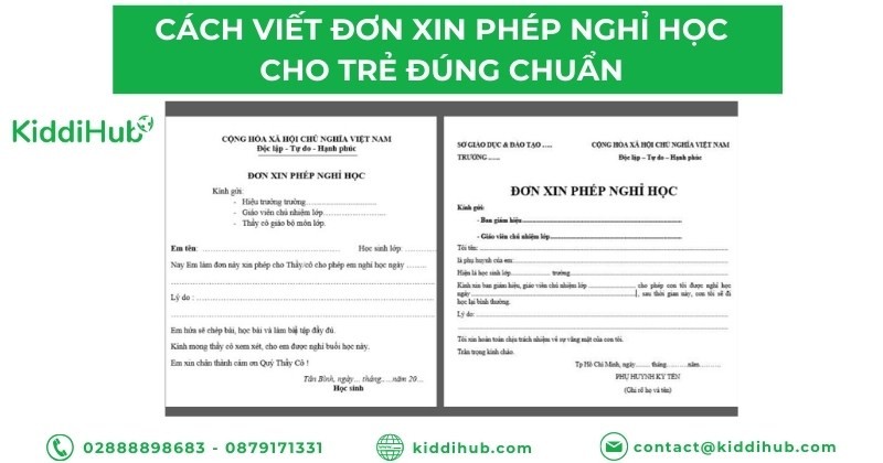 Cách viết đơn xin phép nghỉ học cho trẻ đúng chuẩn