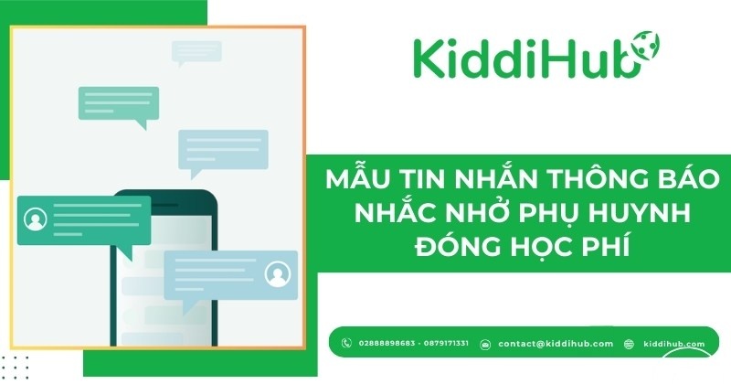 Mẫu tin nhắn thông báo nhắc nhở phụ huynh đóng học phí