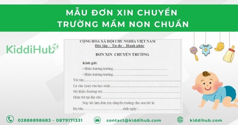 Mẫu đơn xin chuyển trường mầm non chuẩn