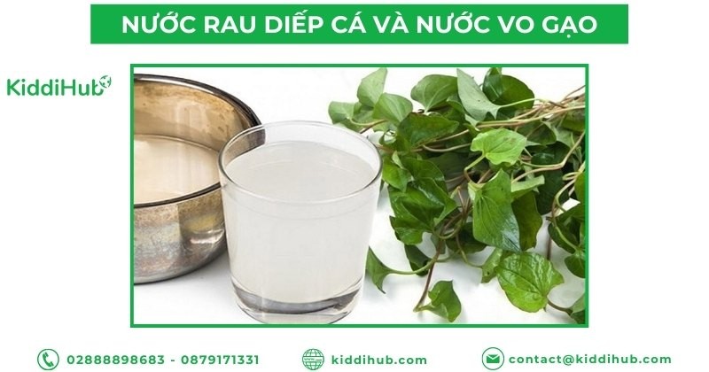 Dùng nước rau diếp cá và nước vo gạo