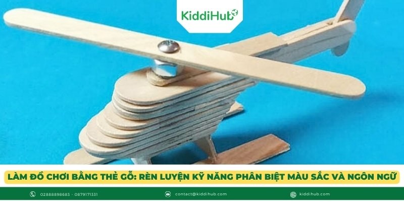 Làm đồ chơi bằng thẻ gỗ: Rèn luyện kỹ năng phân biệt màu sắc và ngôn ngữ