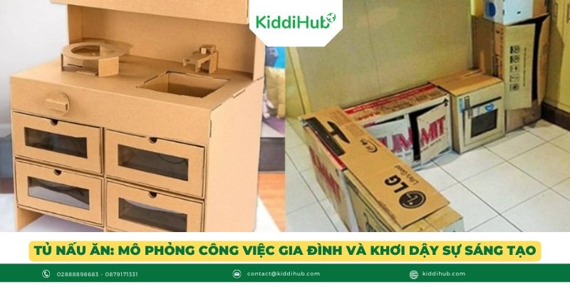 Tủ nấu ăn: Mô phỏng công việc gia đình và khơi dậy sự sáng tạo