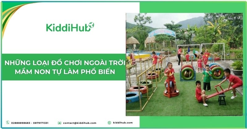 Những loại đồ chơi ngoài trời mầm non tự làm phổ biến