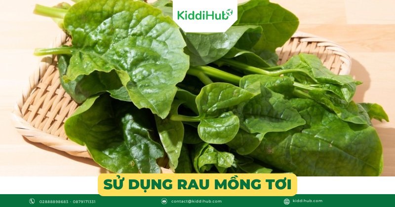 Sử dụng rau mồng tơi trị bón cho trẻ
