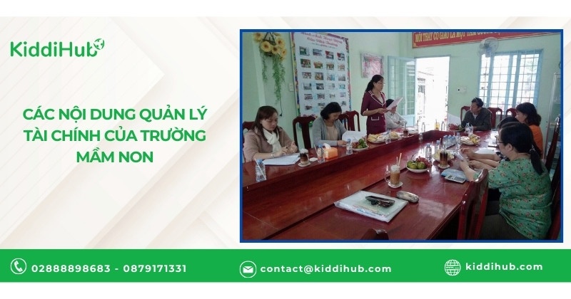 Các nội dung quản lý tài chính của trường mầm non