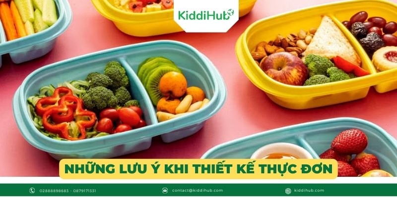 Những lưu ý khi thiết kế thực đơn