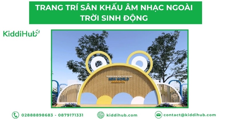 Trang trí sân khấu âm nhạc ngoài trời sinh động