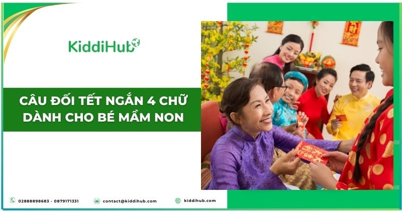 Câu đối Tết ngắn 4 chữ dành cho bé mầm non