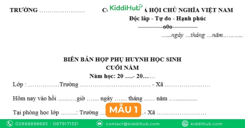 Ý nghĩa của chương trình họp phụ huynh cuối năm