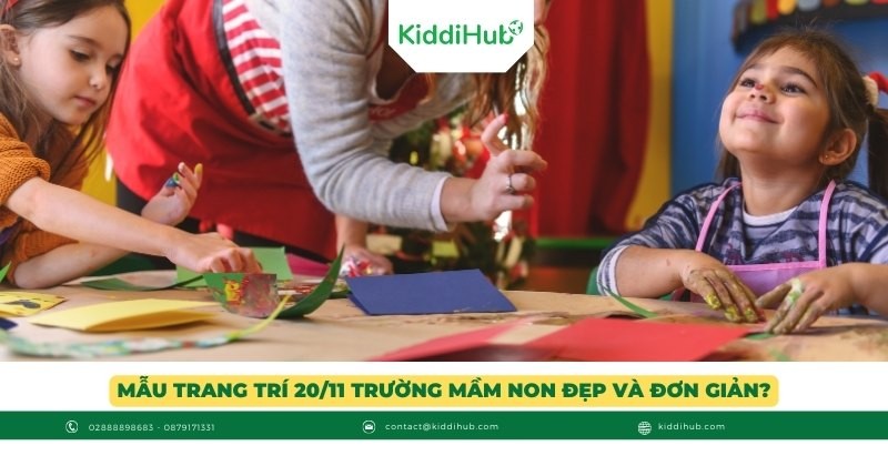 Mẫu trang trí 20/11 trường mầm non đẹp và đơn giản?