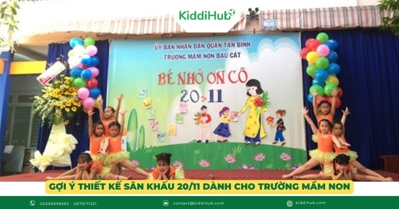 Gợi ý thiết kế sân khấu 20/11 dành cho trường mầm non
