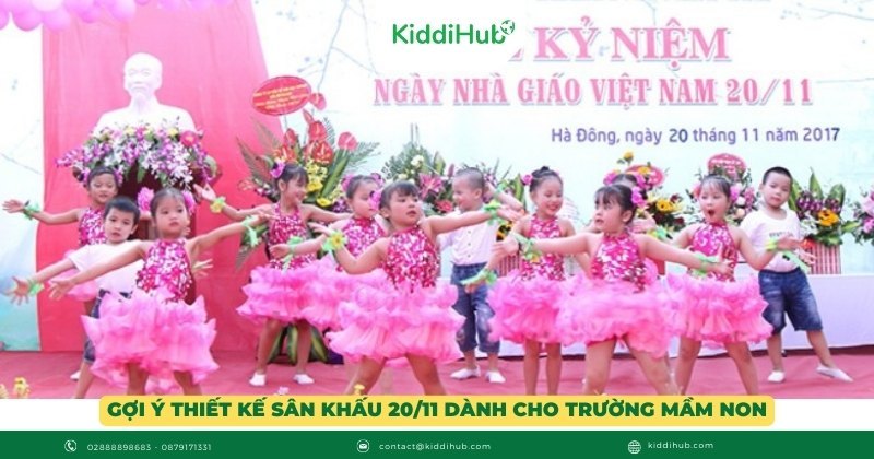 Gợi ý thiết kế sân khấu 20/11 dành cho trường mầm non