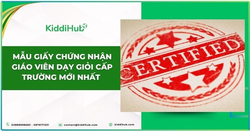 Mẫu giấy chứng nhận giáo viên dạy giỏi cấp trường mới nhất 