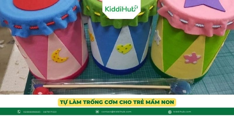 Tự làm trống cơm cho trẻ mầm non