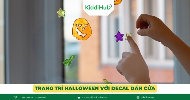 Trang trí Halloween với decal dán cửa