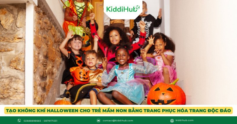 Tạo không khí Halloween cho trẻ mầm non bằng trang phục hóa trang độc đáo