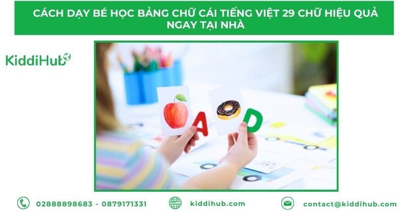 Hướng dẫn cách dạy bé học bảng chữ cái tiếng Việt 29 chữ hiệu quả ngay tại nhà