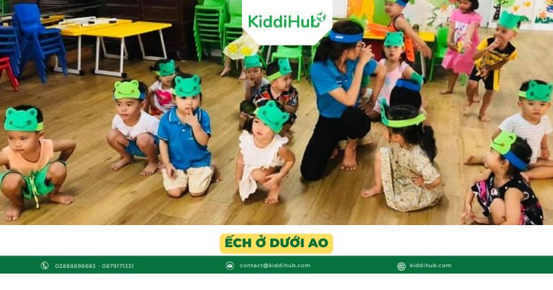 Ếch ở dưới ao