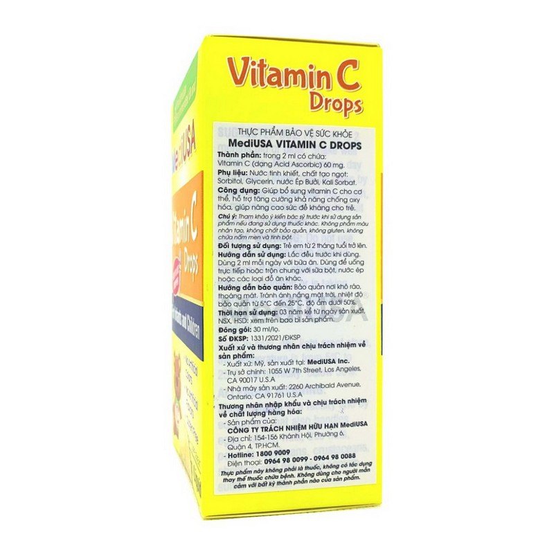 Giá MediUSA Vitamin C Drops Và Địa Chỉ Mua Uy Tín