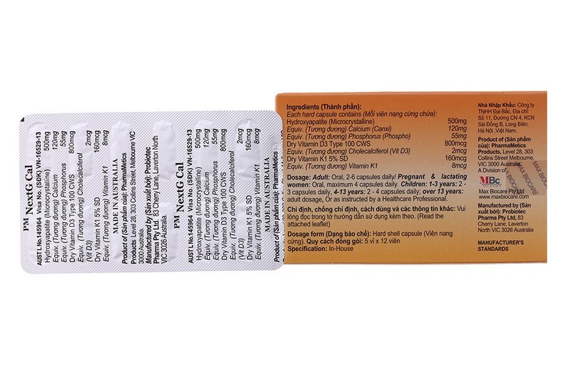 Hướng Dẫn Sử Dụng Viên Uống Bổ Sung Canxi NextG Cal