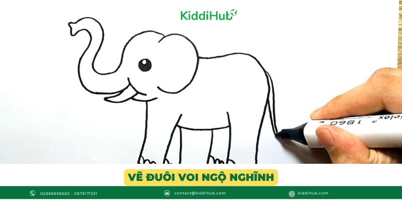 Vẽ đuôi voi ngộ nghĩnh