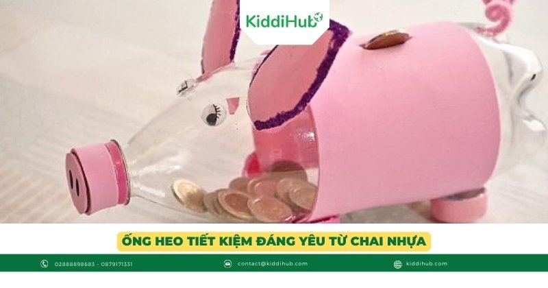 Ống heo tiết kiệm đáng yêu từ chai nhựa