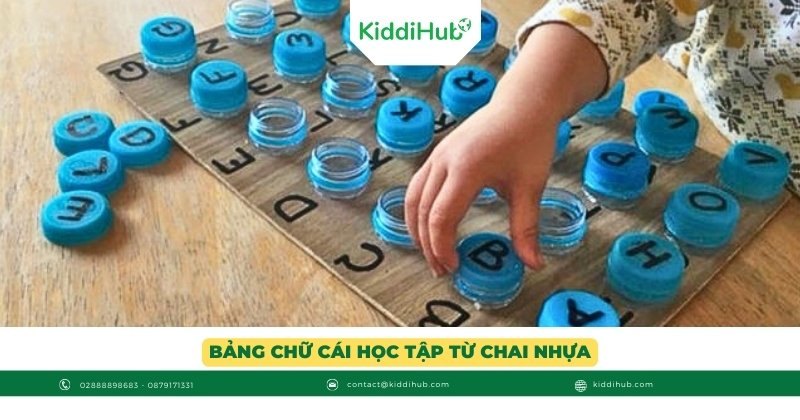 Bảng chữ cái học tập từ chai nhựa