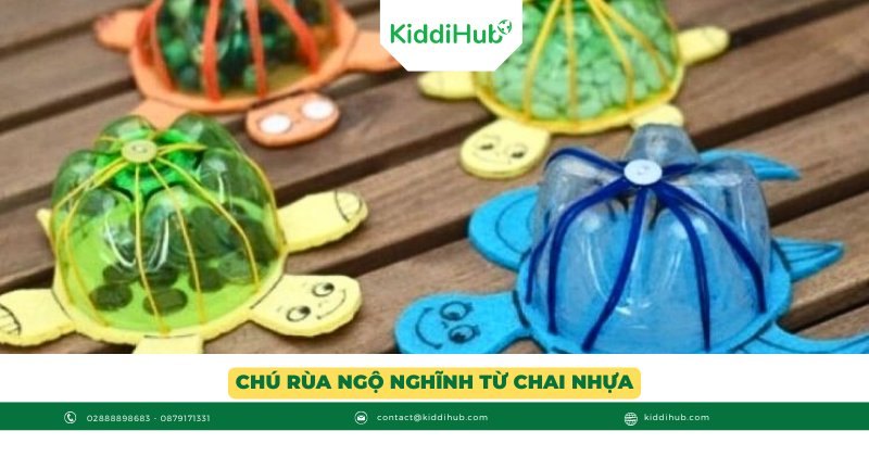 Chú rùa ngộ nghĩnh từ chai nhựa