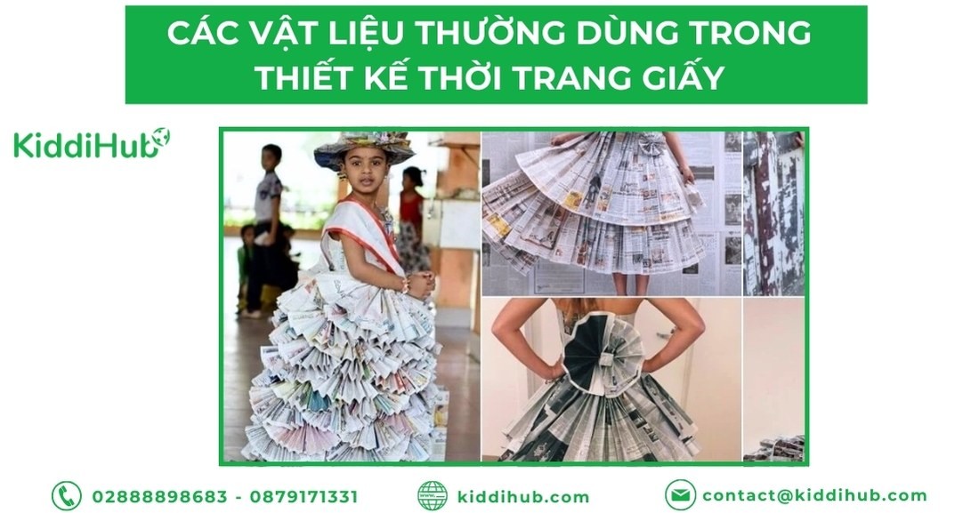 Các vật liệu thường dùng trong thiết kế thời trang giấy mầm non