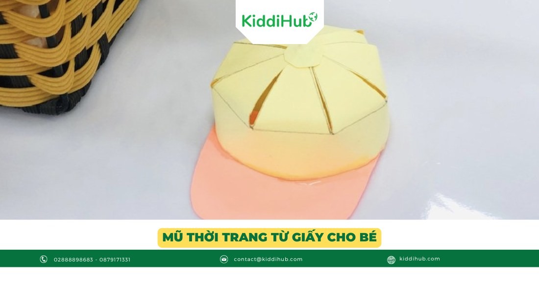Mũ thời trang từ giấy cho bé