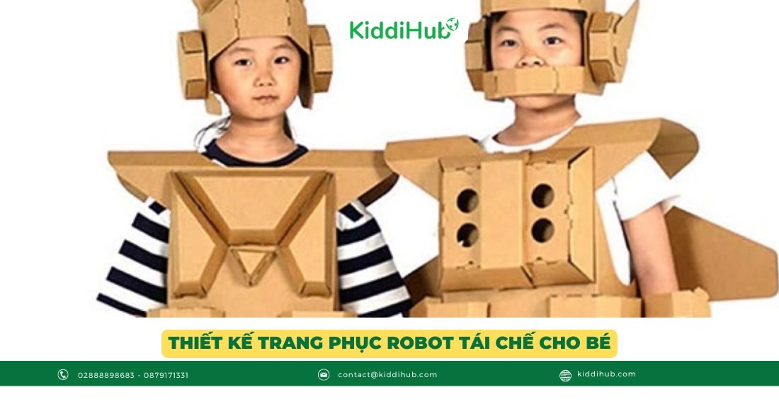 Thiết kế trang phục robot tái chế cho bé
