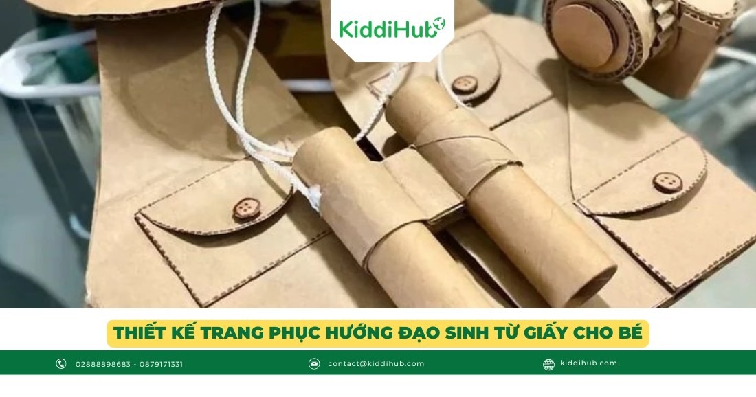 Thiết kế trang phục hướng đạo sinh từ giấy cho bé