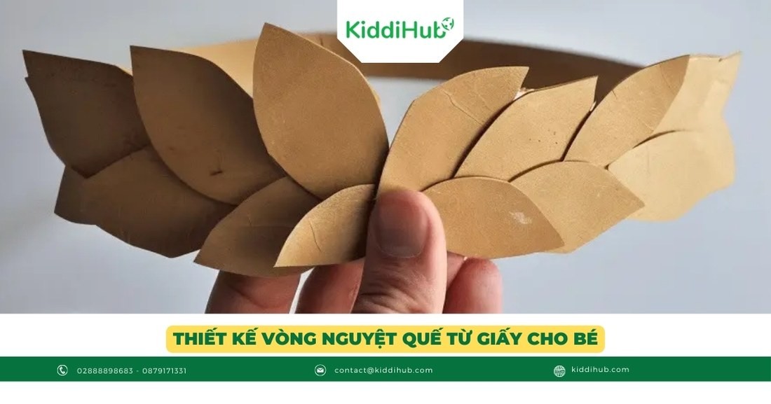Thiết kế vòng nguyệt quế từ giấy cho bé