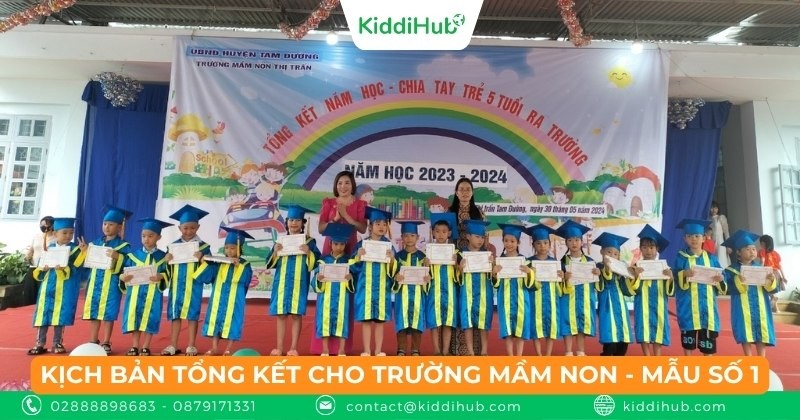 Kịch bản tổng kết cho trường mầm non - Mẫu số 1