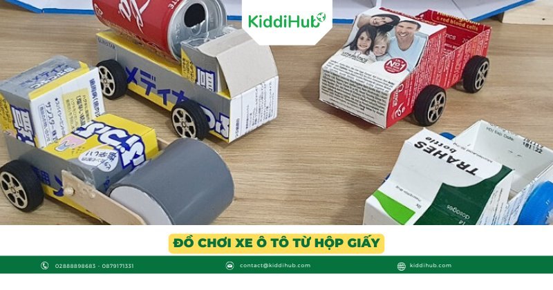 Đồ chơi xe ô tô từ hộp giấy